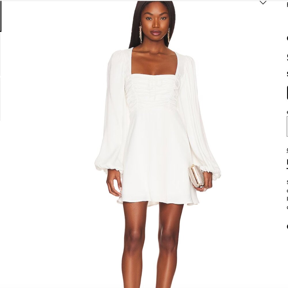 For Love and Lemons White "Beatrice" Mini Dress